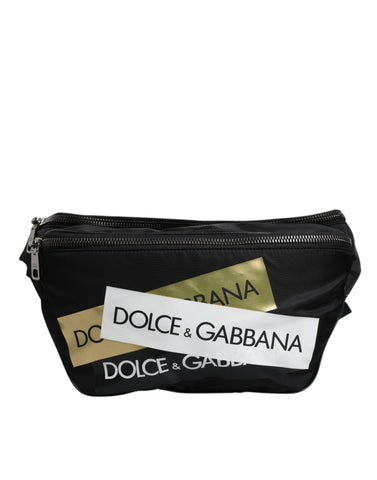 Dolce & Gabbana Black Nylon Logo Tape Belt Waist Fanny Pack Bag Dolce & Gabbana Retail Flare