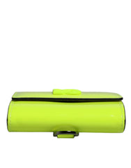 Dolce & Gabbana Yellow Green Bifold DG Logo Neck Strap Cardholder Wallet Dolce & Gabbana Retail Flare