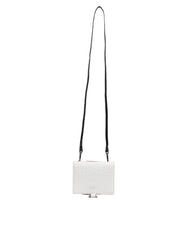 Dolce & Gabbana White Blue Leather Bifold Crossbody Sling Wallet Dolce & Gabbana Retail Flare
