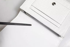 Dolce & Gabbana White Blue Leather Bifold Crossbody Sling Wallet Dolce & Gabbana Retail Flare