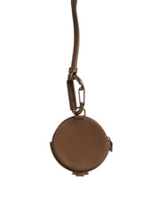 Dolce & Gabbana Brown Round Leather DG Logo Coin Purse Lanyard Wallet Dolce & Gabbana Retail Flare