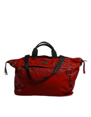 Dolce & Gabbana Red Nylon Calfskin Hand Shoulder Duffel Bag Dolce & Gabbana Retail Flare