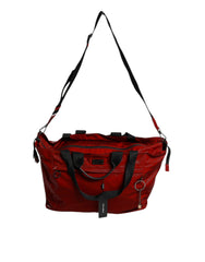 Dolce & Gabbana Red Nylon Calfskin Hand Shoulder Duffel Bag Dolce & Gabbana Retail Flare