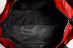 Dolce & Gabbana Red Nylon Calfskin Hand Shoulder Duffel Bag Dolce & Gabbana Retail Flare