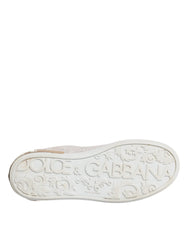 Dolce & Gabbana White Portofino Mother Of Pearl Sneakers Casual Shoes Dolce & Gabbana Retail Flare