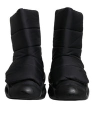 Dolce & Gabbana Black Slip On Wave Quilted Sneakers Shoes Dolce & Gabbana Retail Flare