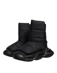 Dolce & Gabbana Black Slip On Wave Quilted Sneakers Shoes Dolce & Gabbana Retail Flare