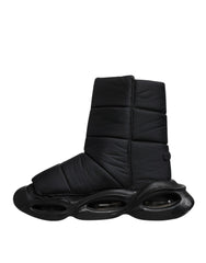 Dolce & Gabbana Black Slip On Wave Quilted Sneakers Shoes Dolce & Gabbana Retail Flare