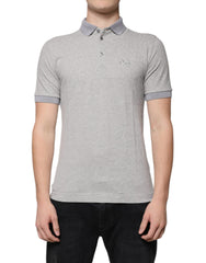 Dolce & Gabbana Gray Collared Short Sleeves Men Polo T-shirt Dolce & Gabbana Retail Flare
