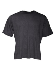Dolce & Gabbana Dark Gray Crew Neck Short Sleeves T-shirt Dolce & Gabbana Retail Flare