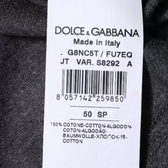 Dolce & Gabbana Dark Gray Crew Neck Short Sleeves T-shirt Dolce & Gabbana Retail Flare