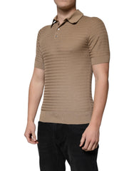 Dolce & Gabbana Brown Collared Short Sleeves Polo T-shirt Dolce & Gabbana Retail Flare