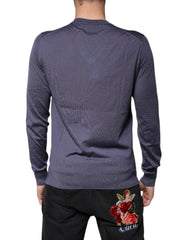 Dolce & Gabbana Gray Cashmere V-neck Men Pullover Sweater Dolce & Gabbana Retail Flare
