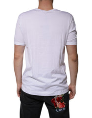 Dolce & Gabbana White Cotton Round Neck Short Sleeves T-shirt Dolce & Gabbana Retail Flare