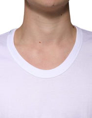 Dolce & Gabbana White Cotton Round Neck Short Sleeves T-shirt Dolce & Gabbana Retail Flare