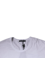 Dolce & Gabbana White Cotton Round Neck Short Sleeves T-shirt Dolce & Gabbana Retail Flare