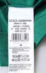 Dolce & Gabbana Green Logo Crew Neck Short Sleeves T-shirt Dolce & Gabbana Retail Flare