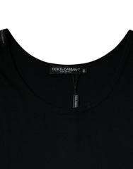 Dolce & Gabbana Black Cotton Sleeveless Round Neck Tank T-shirt Dolce & Gabbana Retail Flare