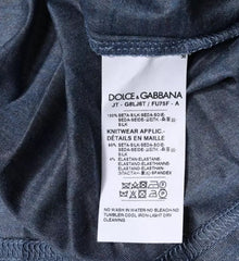 Dolce & Gabbana Blue Silk Crew Neck Short Sleeves T-shirt Dolce & Gabbana Retail Flare