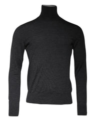 Dolce & Gabbana Gray Wool Knit Turtleneck Pullover Sweater Dolce & Gabbana Retail Flare