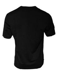 Dolce & Gabbana Black Cotton Crew Neck Short Sleeves T-shirt Dolce & Gabbana Retail Flare