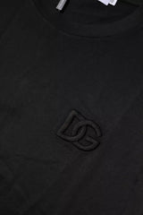 Dolce & Gabbana Black Cotton Crew Neck Short Sleeves T-shirt Dolce & Gabbana Retail Flare