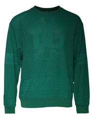 Dolce & Gabbana Green Logo Nylon Crew Neck Pullover Sweater Dolce & Gabbana Retail Flare