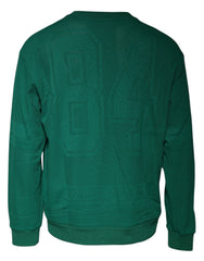Dolce & Gabbana Green Logo Nylon Crew Neck Pullover Sweater Dolce & Gabbana Retail Flare