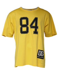 Dolce & Gabbana Yellow Crew Neck Short Sleeves T-shirt Dolce & Gabbana Retail Flare