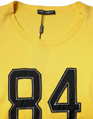 Dolce & Gabbana Yellow Crew Neck Short Sleeves T-shirt Dolce & Gabbana Retail Flare