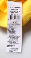 Dolce & Gabbana Yellow Crew Neck Short Sleeves T-shirt Dolce & Gabbana Retail Flare
