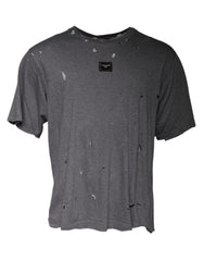 Dolce & Gabbana Gray Logo Crew Neck Short Sleeves T-shirt Dolce & Gabbana Retail Flare