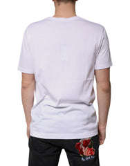 Dolce & Gabbana White Cotton V-neck Short Sleeves T-shirt Dolce & Gabbana Retail Flare