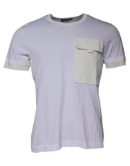 Dolce & Gabbana White Cotton Crew Neck Short Sleeves T-shirt Dolce & Gabbana Retail Flare