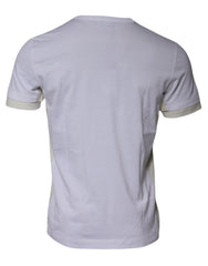 Dolce & Gabbana White Cotton Crew Neck Short Sleeves T-shirt Dolce & Gabbana Retail Flare