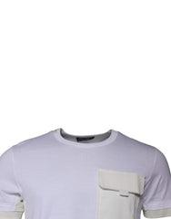 Dolce & Gabbana White Cotton Crew Neck Short Sleeves T-shirt Dolce & Gabbana Retail Flare
