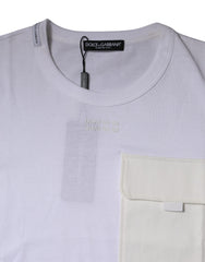 Dolce & Gabbana White Cotton Crew Neck Short Sleeves T-shirt Dolce & Gabbana Retail Flare