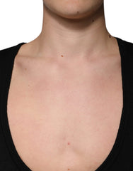 Dolce & Gabbana Black Wool Round Neck Pullover Sweater Dolce & Gabbana Retail Flare