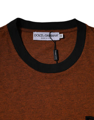 Dolce & Gabbana Brown DG Logo Polyester Crew Neck T-shirt Dolce & Gabbana Retail Flare