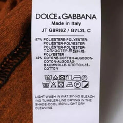 Dolce & Gabbana Brown DG Logo Polyester Crew Neck T-shirt Dolce & Gabbana Retail Flare