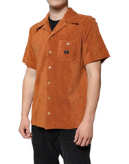 Dolce & Gabbana Hazel Cotton Velvet Button Down Collared Shirt Dolce & Gabbana Retail Flare