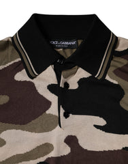 Dolce & Gabbana Multicolor Camouflage Collared Polo T-shirt Dolce & Gabbana Retail Flare