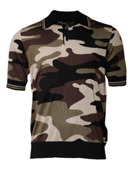 Dolce & Gabbana Multicolor Camouflage Collared Polo T-shirt Dolce & Gabbana Retail Flare