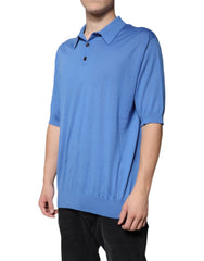 Dolce & Gabbana Blue Collared Short Sleeves Polo T-shirt Dolce & Gabbana Retail Flare