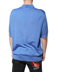Dolce & Gabbana Blue Collared Short Sleeves Polo T-shirt Dolce & Gabbana Retail Flare