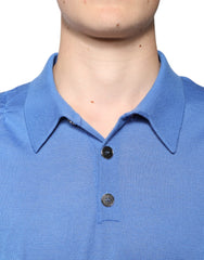 Dolce & Gabbana Blue Collared Short Sleeves Polo T-shirt Dolce & Gabbana Retail Flare
