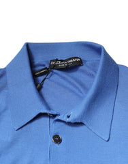 Dolce & Gabbana Blue Collared Short Sleeves Polo T-shirt Dolce & Gabbana Retail Flare
