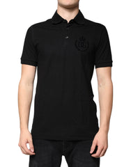 Dolce & Gabbana Black DG Collared Short Sleeves Polo T-shirt Dolce & Gabbana Retail Flare