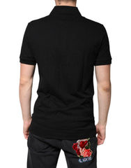 Dolce & Gabbana Black DG Collared Short Sleeves Polo T-shirt Dolce & Gabbana Retail Flare