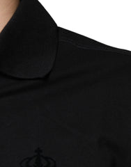 Dolce & Gabbana Black DG Collared Short Sleeves Polo T-shirt Dolce & Gabbana Retail Flare